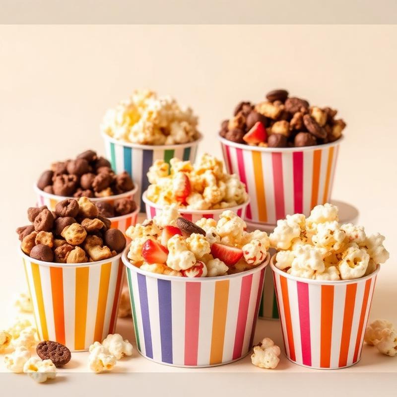 Variedad de palomitas gourmet